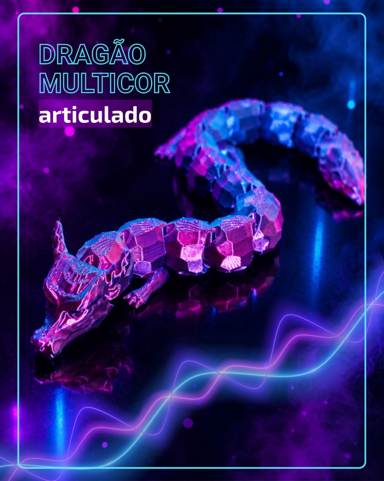Dragão Multicor Articulado