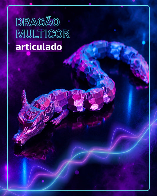 Dragão Multicor Articulado