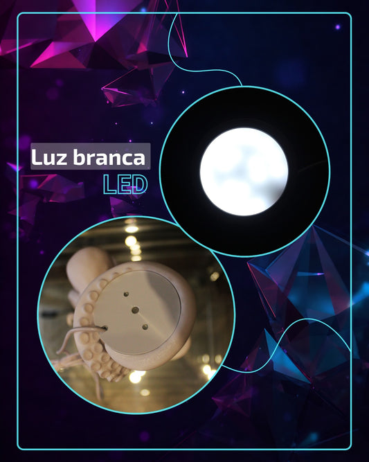 Candeeiro Polvo com Luz LED
